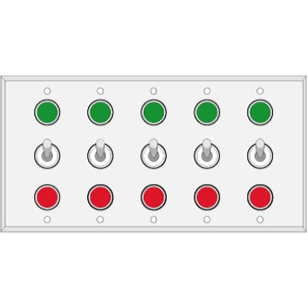 Signal-Tech 39074 FVG33333 SPDT/24VDC 5 Gang Switch (5-SPDT)