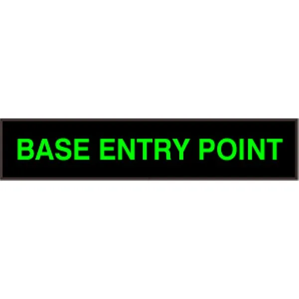 Signal-Tech 39440 PHX734G-K114/120-277VAC BASE ENTRY POINT Outdoor Blank-out LED Backlit Sign