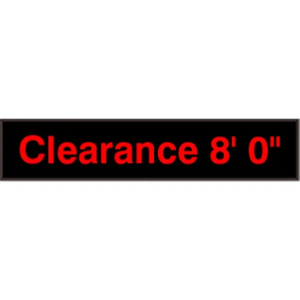 Signal-Tech 39527 PHX734R-F544/120-277VAC Clearance 8′ 0″ Outdoor Blank-out LED Backlit Sign