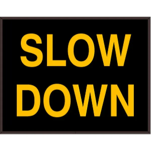 Signal-Tech 39692 PHX1418A-B601/120-277VAC SLOW DOWN Outdoor Blank-out LED Backlit Sign