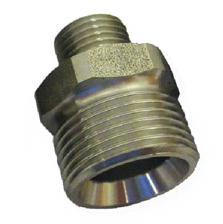 Suttner ST-41 SS Screw Nipple, 1/4″ MPT x M22-14MM 5,800 PSI